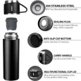 thumbnail image 4 of 500ML 304 Stainless Steel Vacuum Insulated Bottle Gift Set Office Business Style Coffee Mug Thermos Bottle Portable Flask Carafe, 4 of 6