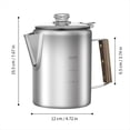 thumbnail image 2 of Cafetera de Acero Inoxidable con 90 Filtros para 9 Tazas, Ideal para Acampar en Casa o en el Jardín., 2 of 5