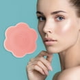 thumbnail image 2 of Unique Bargains 1 Pc Portable Silicone Facial Cleansing Brush Flower Shape 3.54"x3.54"x1.18" Pink, 2 of 7