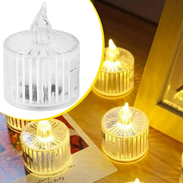 Lámpara LED sin llama | Vela de té simulada a pilas | Vela electrónica parpadeante para decoración del hogar, fiestas, bodas y días festivos.