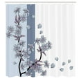 thumbnail image 2 of Ambesonne Japanese Shower Curtain, Romantic Sakura Blooms Art, 69"Wx84"L, Blue Grey, 2 of 4
