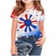 thumbnail image 5 of Odeerbi Chicos Niñas 4 de Julio Camiseta Manga Corta Día de La Independencia Camiseta Gráfica, 5 of 6
