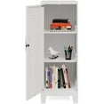 thumbnail image 4 of Pemberly Row Armoire de Rangement en Métal à 3 Tablettes, 42,5 Po H, Pattes de 3 Po, Blanc Perle, 4 of 8