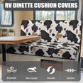 thumbnail image 4 of XYZCANDO Cow Print RV Dinette Cushion Covers Stretchable Camper Accessories Universal Couch Cover 2 Cushion Sofa Soft Sofa Covers Washable 1 Backrest Cover and 1 Bench Cover Black, 4 of 7