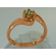 thumbnail image 3 of LBG British Made 10k Rose Gold ring with Natural Peridot Womens Promise Ring - 33 size options - Size 11.25, 3 of 5