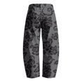 thumbnail image 6 of kaondbfi Women's Print Cropped Pants High Waist Button Fly Casual Loose () Fabric Baggy Trousers with Pockets for Summer, 6 of 6