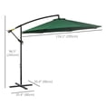thumbnail image 3 of Outsunny Parasol Déporté de 9,7 Pi pour Patio, Parasol Suspendu Cantilever avec Base, 3 of 10