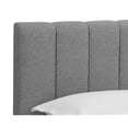 thumbnail image 2 of Brant House Elody Fabric King Platform Bed with Tufted Headboard in Gray, 2 of 6