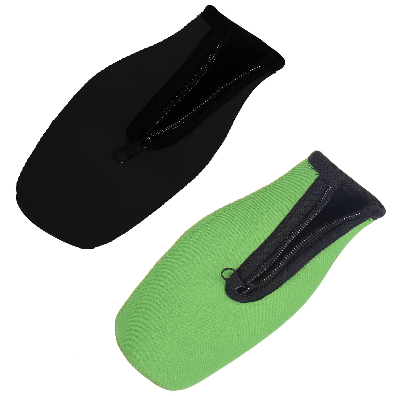 Unique Bargains Beer Bottle Sleeves Collapsible Neoprene Covers Black Green