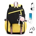 thumbnail image 1 of AIGIA School Bookbag with USB Charging Port Backpack Laptop Travel Shoulder School Book Bag Rucksack, 1 of 25