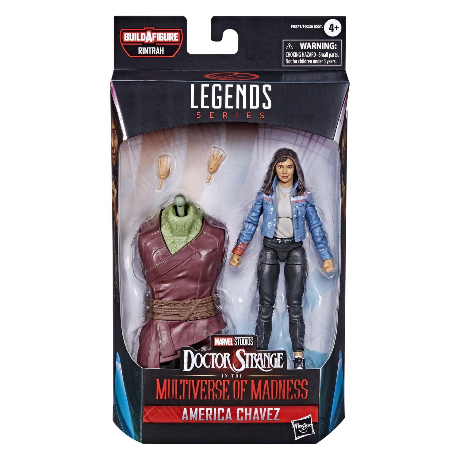 Marvel Legends Series Doctor Strange in the Multiverse of Madness, figurine America Chavez MCU de 15 cm, 2 accessoires, pièce Build-A-Figure