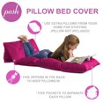 thumbnail image 2 of Posh Creations Kids Floor Pillow Cover - Premium Cushion and Lounger Covers for Pillows (Pillows NOT included) Pink, 2 of 3