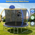 thumbnail image 6 of 10 FT Trampoline for Kids with Basketball Hoop, SEGMART Upgraded Kids Outdoor Trampoline with Enclosure Net and Ladder, Heavy Duty Round Recreational Trampoline for Indoor Outdoor Backyard, 6 of 7