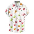 thumbnail image 4 of TaTaai Men's Valentine's Day Print Shirt, Short Sleeve Button Down Casual Blouse, Romantic Summer Top Gift, 4 of 4