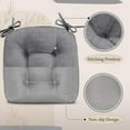 thumbnail image 3 of Chair Cushions for Dining Chairs, 17" x 17" Non-Slip Kitchen Chair Pads with Adjustable Ties, Memory Foam Indoor Chair Cushions for Dining Room, Grey (Pack of 4), 3 of 14