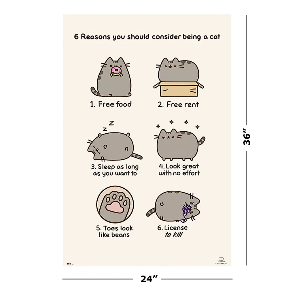 Pusheen The Cat - Poster / Print (6 Reasons You Should Consider Being A  Cat) 