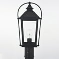 thumbnail image 5 of Vaxcel Lexington 1 Light Dusk to Dawn Black Outdoor Post Lamp Clear Glass, 5 of 5