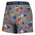 thumbnail image 4 of Men's Pair of Thieves Gray/Black Atlanta Braves Super Fit 2-Pack Boxer Briefs Set, 4 of 5