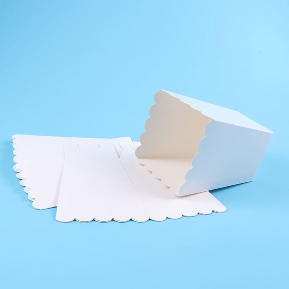 CRILSTYLEO 50-Pack White Cardboard Popcorn Boxes for Party, Candy, Storage, and Cartons