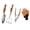Brown - 4P, variant on ZUEXT Yellow Garden Tool Sets 10-Piece, Heavy Duty Gardening Hand Tools with Non-Slip Ergonomic Handle, Flower Print Garden Tool Bag, Gardening Gifts for Women, Plant Lover Gifts for Mom Grandma