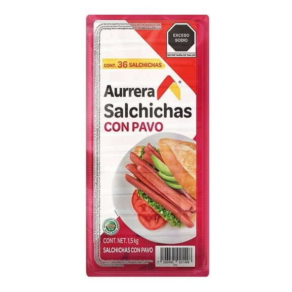 Salchicha con pavo Aurrera 1.5 kg