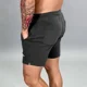 thumbnail image 5 of Pantalones cortos de entrenamiento deportivo para hombre, pantalones cortos para correr, baloncesto, gimnasio, elegantes, elásticos, de diseñador, a la moda, XXL, 5 of 5