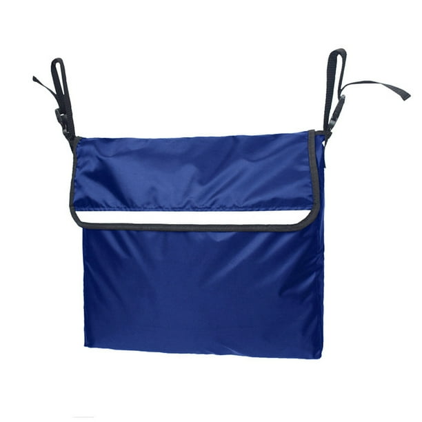 Walker Bolsa de almacenamiento Organizador de silla de ruedas de tela Oxford colgante Impermeable Bolsa de cochecito ajustable, Azul Eigraketly HA004834-01