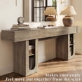 thumbnail image 4 of OMCHOM Console Table 78.4 Inch Farmhouse Wood Entryway Sofa Table, Built-in USB Charging Station, Narrow Behind Couch Style with Storage Shelves for Hallway Foyer Living Room Decor(Beige), 4 of 9