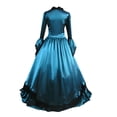thumbnail image 3 of Alkepwun Victorian Dress for Women Rococo Ball Gown Vintage Court Lace Overlay Bell Sleeves Floor Length Masquerade Theme Dresses Halloween Cosplay Evening Dress, 3 of 3