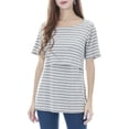 thumbnail image 2 of Women's Maternity Nursing Tops Clothes Breastfeeding T-Shirts 3-Pack, 2 of 7