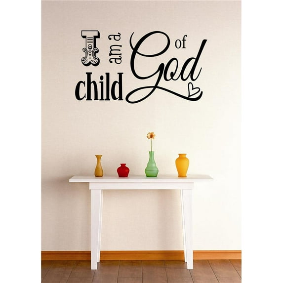 Home Wall Decals I Am A Of God Bedroom Stickers DIY Removable Originality Stickers - Size: 22 In x 22 In