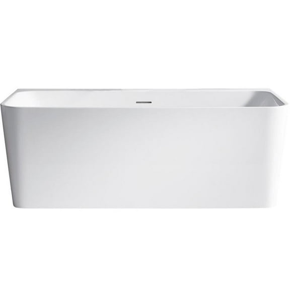 Pemberly Row 67" x 31.5" Freestanding Soaking Bathtub in White