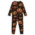 thumbnail image 3 of Renewold Comfortable Pajamas for Kids Halloween Pumpkins Long Pant & Crew Neck T-shirt Outfits Softest Loungewear,3-4T PJ Set Lightweight Multi-Season Sleepwear 2-Pieces, 3 of 5