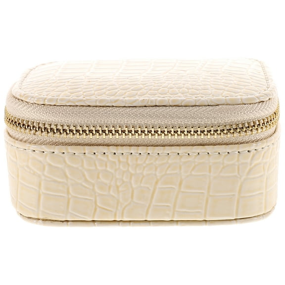 Zehuanyu Small Travel Jewelry Box Zipper Design Jewelry Organizer Jewelry Storage Case for Women Girl