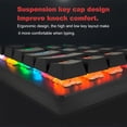 thumbnail image 4 of Wired Mechanical Keyboard, 104-Key Real Mechanical Gaming Keyboard Rainbow Backlit Keyboard Ergonomic Design USB Wired Keyboard for Wins PC Laptop for Game and Office, 4 of 7