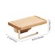 thumbnail image 3 of Soporte para papel higiénico de madera de haya con estante y ventosa. Estante para rollos de papel higiénico de baño sin necesidad de taladrar. Estante de almacenamiento de pared compacto para baño., 3 of 6