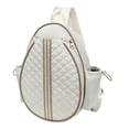 thumbnail image 1 of Bolsa de tenis Bolsa de pickleball para hombres Correa de hombro ajustable Ajustable Soporte de cubierta de raqueta multifuncional Mochila mochila y marrón, 1 of 8