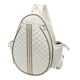 thumbnail image 1 of Bolsa de tenis, bolsa para pelotas de pickleball, correa de hombro ajustable multiusos portátil Blanco y marrón, 1 of 9