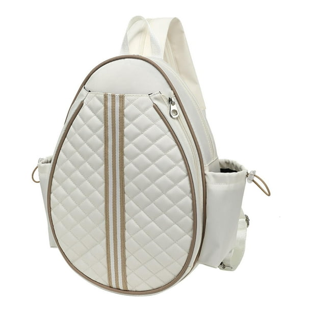 Bolsa de tenis Bolsa de pickleball para hombres Correa de hombro ajustable Ajustable Soporte de cubierta de raqueta multifuncional Mochila mochila y marrón
