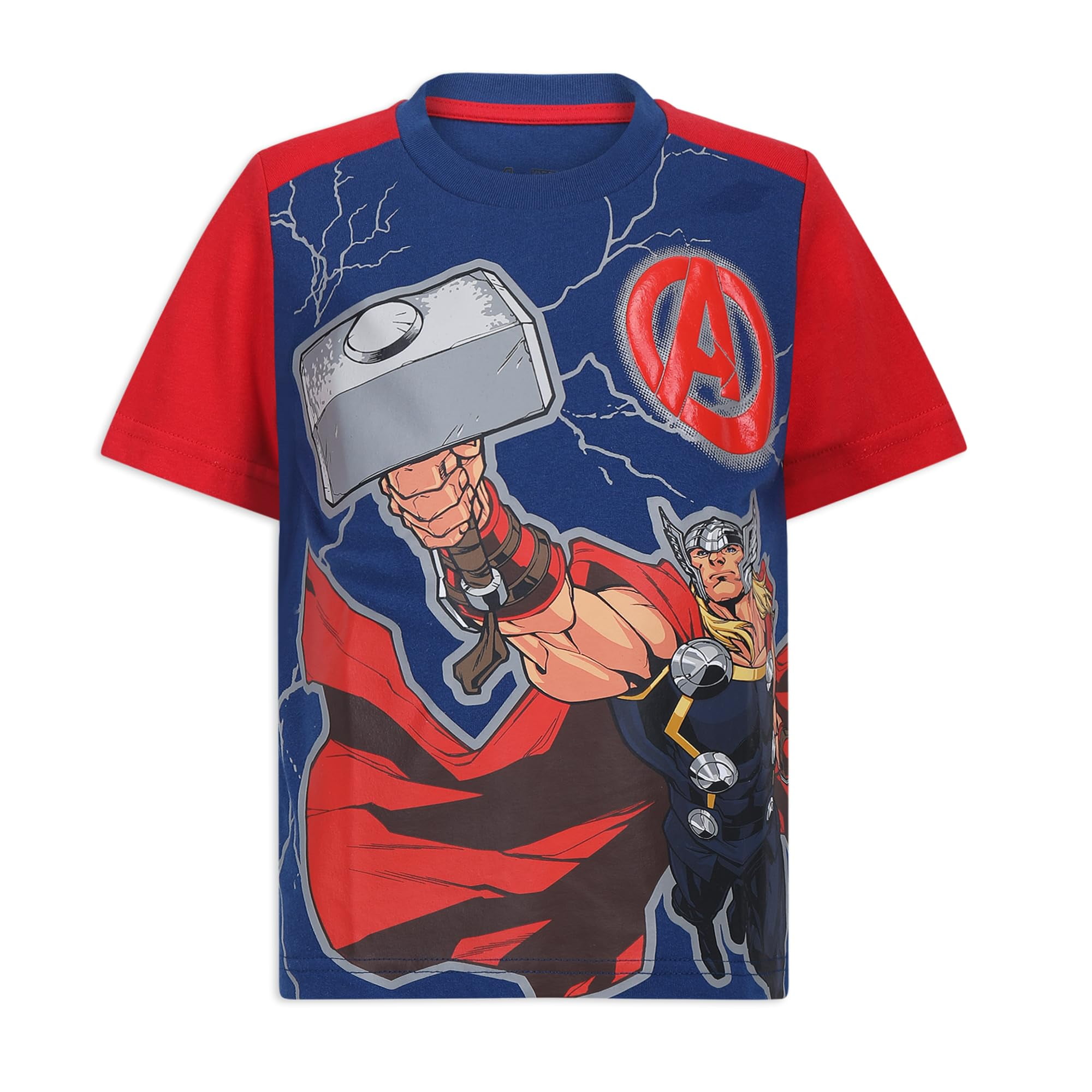 Marvel Avengers Captain America Hulk and Iron Man Short Sleeve T-Shirt (Boys), 4 Pack, Sizes 2T-7