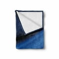 thumbnail image 2 of Dark Blue Soft Flannel Fleece Throw Blanket, Abstract Wavy Curvy Bold Color Bands Soft Blurred Digital Ombre, Cozy Plush for Indoor and Outdoor Use, 50" x 60", Pale Blue Dark Blue, by Ambesonne, 2 of 6