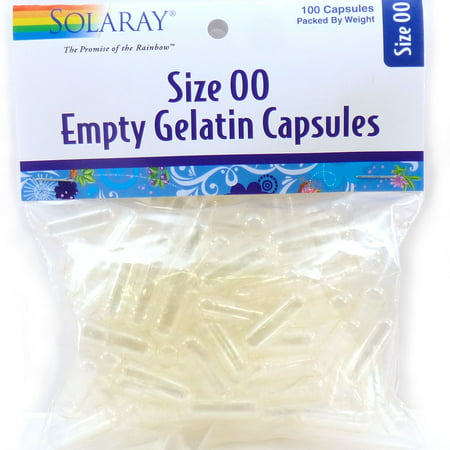 Empty Gelatin Capsules Size 00 By Solaray - 100 