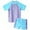 C Scale Blue, variant on BAOHULU Girls Short Sleeve Swimsuit 2-Piece Tankini UPF 50+ Rash Guard Set,Size 5-12