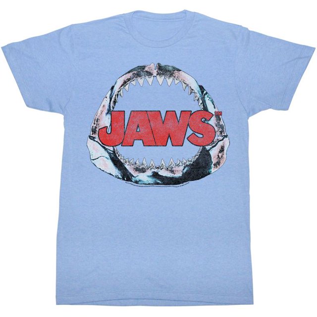 Jaws Bone Light Blue Heather Adult T-Shirt