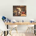 thumbnail image 5 of Logiee Cartoon Cooking Cat Print Canvas Wall Art ,Art Poster,Canvas Decorative Picture,Decor Wall Pictures for Living Room Bedroom Bathroom,Ready to Hang, 5 of 6