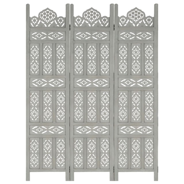 vidaXL Room Divider Folding Privacy Screen for Home Office Solid Wood Mango