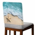 thumbnail image 2 of Summer Starfish Chair Covers Set of 8 Coastal Beach Chair Back Covers Stretch Removable Washable Chairs Slipcovers Chair Protector for Dining Room Kitchen Party Decor, 2 of 5