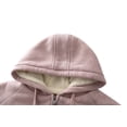 thumbnail image 2 of Collections Etc Women's Women's Comfy Sherpa Lined Fleece Hoodie Mauve Medium, 2 of 4