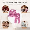 thumbnail image 6 of KLL Love Dog Print Women's Long Sleeve Pajamas with Pants Sleepwear Loungewear 2 Set-XX-Large, 6 of 7