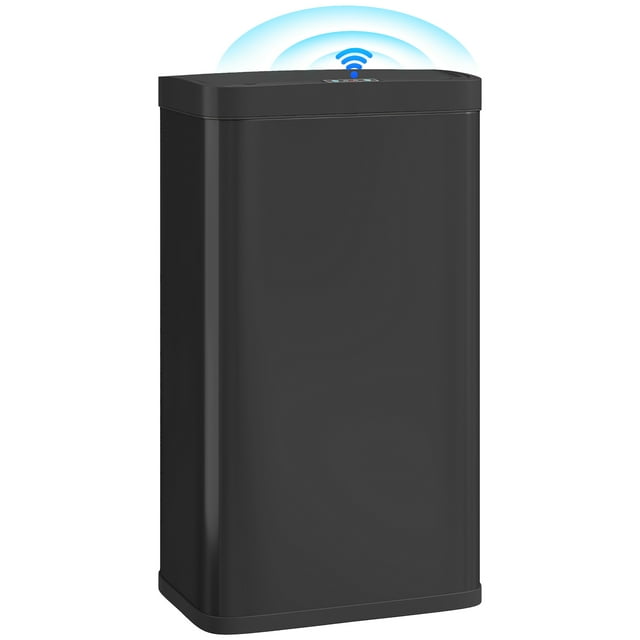 HOMCOM Sensor Garbage Can with Soft-Close Lid, 12 Gallon Sensor Trash Can